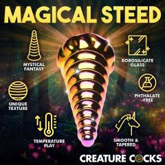 Creature Cocks Twilight Rainbow Glass Dildo in Dildos Category Intimates Adult Boutique