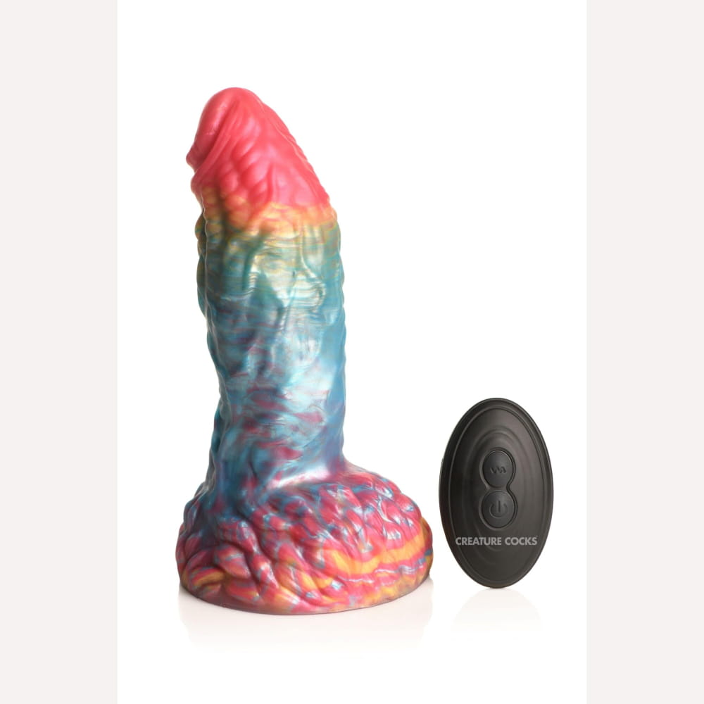 Creature Cocks Rainbow Phoenix Vibrating Silicone Dildo  Intimates Adult Boutique