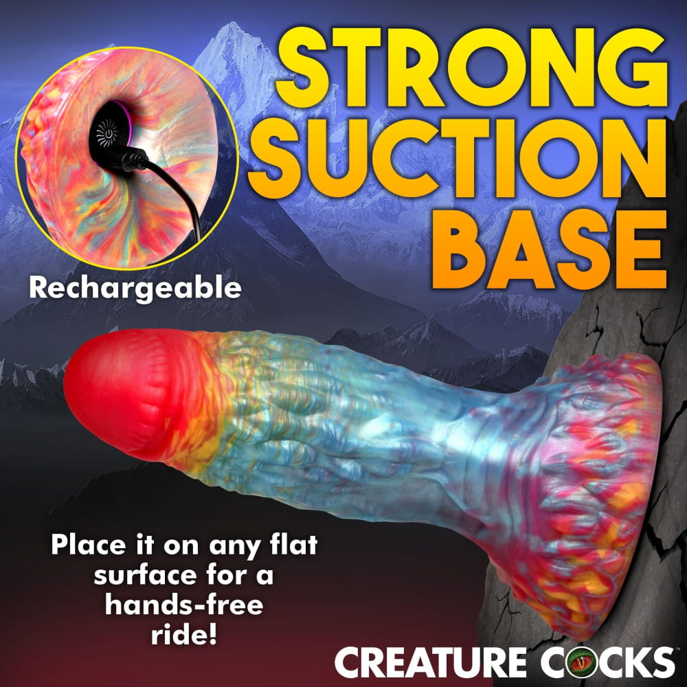 Creature Cocks Rainbow Phoenix Vibrating Silicone Dildo  Intimates Adult Boutique