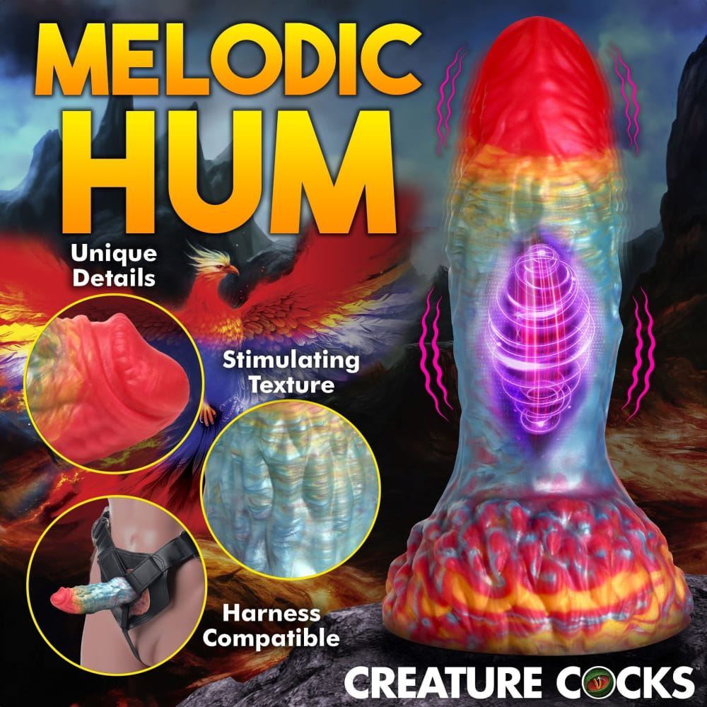 Creature Cocks Rainbow Phoenix Vibrating Silicone Dildo  Intimates Adult Boutique