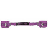 Adjustable Leather Handcuffs in Purple - Fetish Collection Intimates Adult Boutique