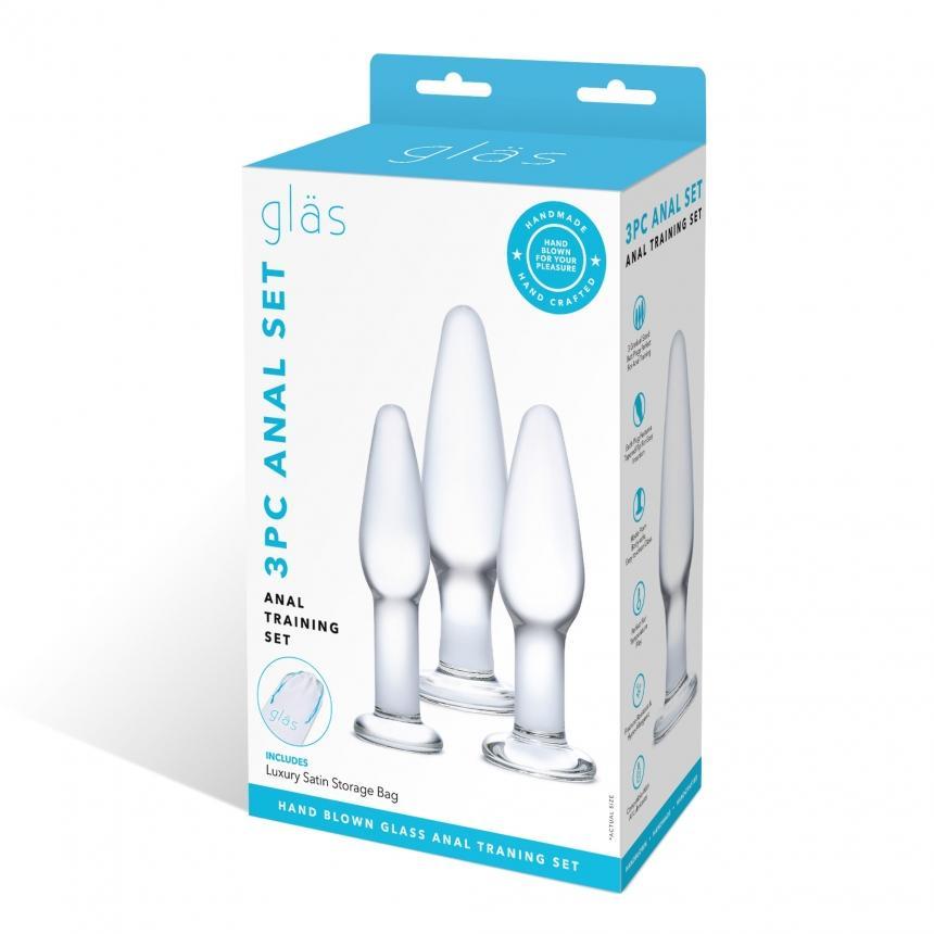 3 Pc Glass Anal Training Set Intimates Adult Boutique