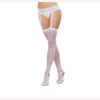 Pantyhose W/ Garters White O/s Intimates Adult Boutique