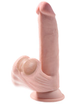 King Cock Plus 8 In Triple Density Cock W- Swinging Balls Light Intimates Adult Boutique