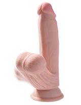 King Cock Plus 7 In Triple Density Cock W- Swinging Balls Light Intimates Adult Boutique