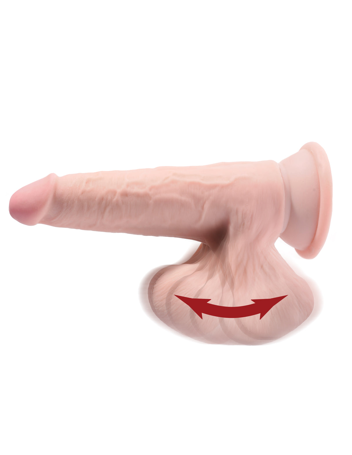 King Cock Plus 7 In Triple Density Cock W- Swinging Balls Light Intimates Adult Boutique