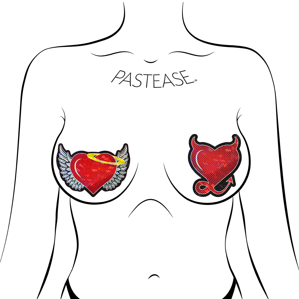 Pastease Angel Devil Hearts Intimates Adult Boutique