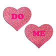 Pastease Do Me Hearts Pink Glitter Intimates Adult Boutique
