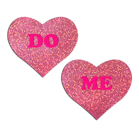 Pastease Do Me Hearts Pink Glitter Intimates Adult Boutique