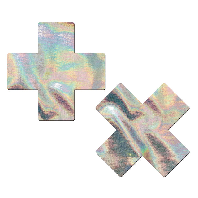 Pastease Silver Hologram Crosses Intimates Adult Boutique