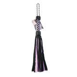 Suede and Fluff MINI Flogger - 18" - Purple-Black Intimates Adult Boutique