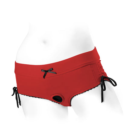 SpareParts Sasha Harness Red-Black Nylon - 3X Intimates Adult Boutique