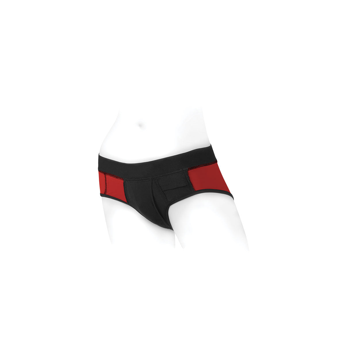 SpareParts Tomboi Harness Red-Black Nylon - 4X Intimates Adult Boutique