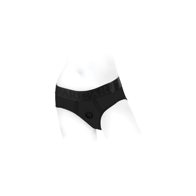 SpareParts Tomboi Harness Black-Black Nylon - XXS Intimates Adult Boutique