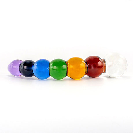 Crystal Delights Rainbow Bubble Glass Dildo  Intimates Adult Boutique