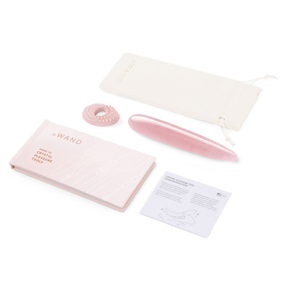 Le Wand Crystal Slim Wand - Rose Quartz Intimates Adult Boutique
