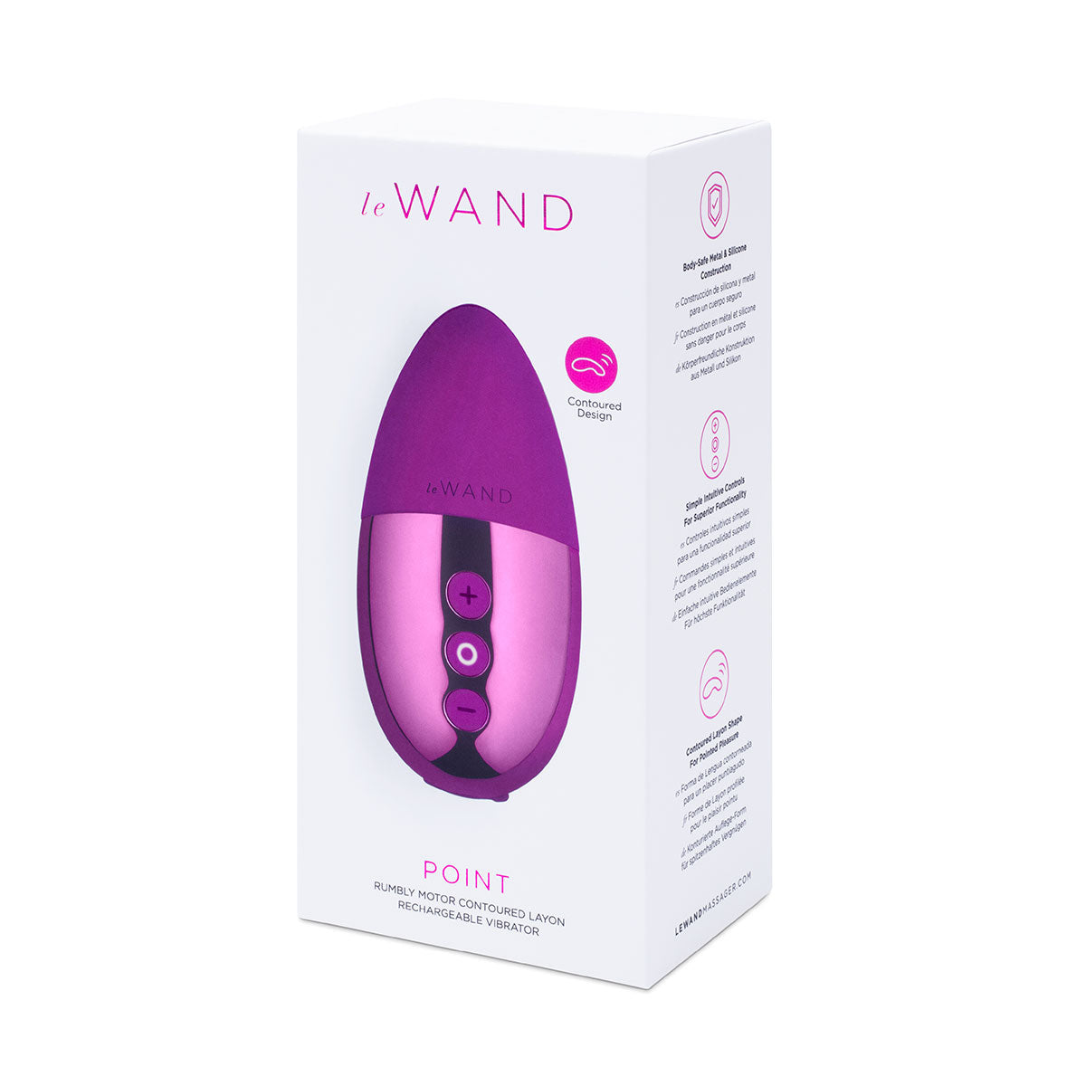 Le Wand Chrome Point - Dark Cherry Intimates Adult Boutique