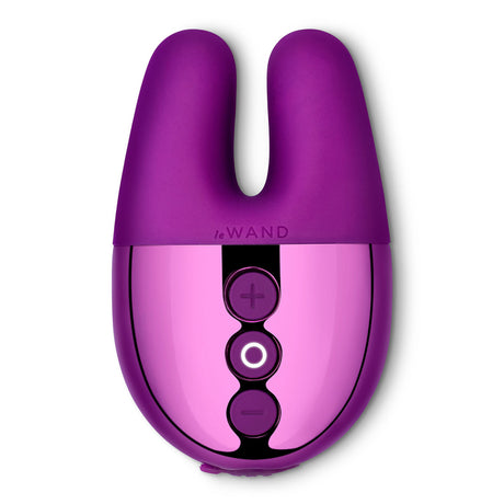Le Wand Chrome Double Vibe - Dark Cherry Intimates Adult Boutique
