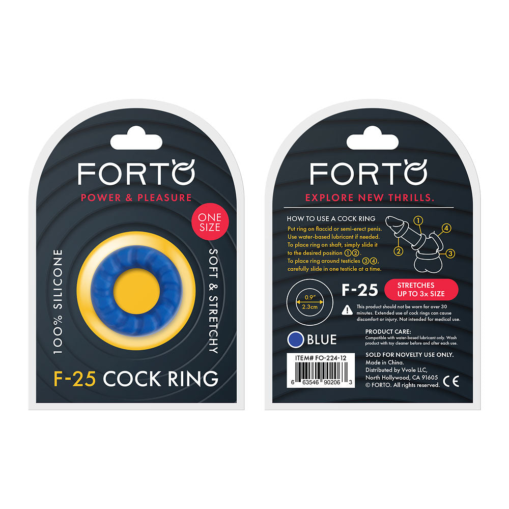 FORTO F-25 C-Ring 23mm Blue Intimates Adult Boutique