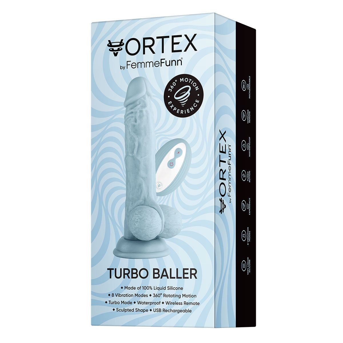 Femme Funn Wireless Turbo Baller - Light Blue Intimates Adult Boutique