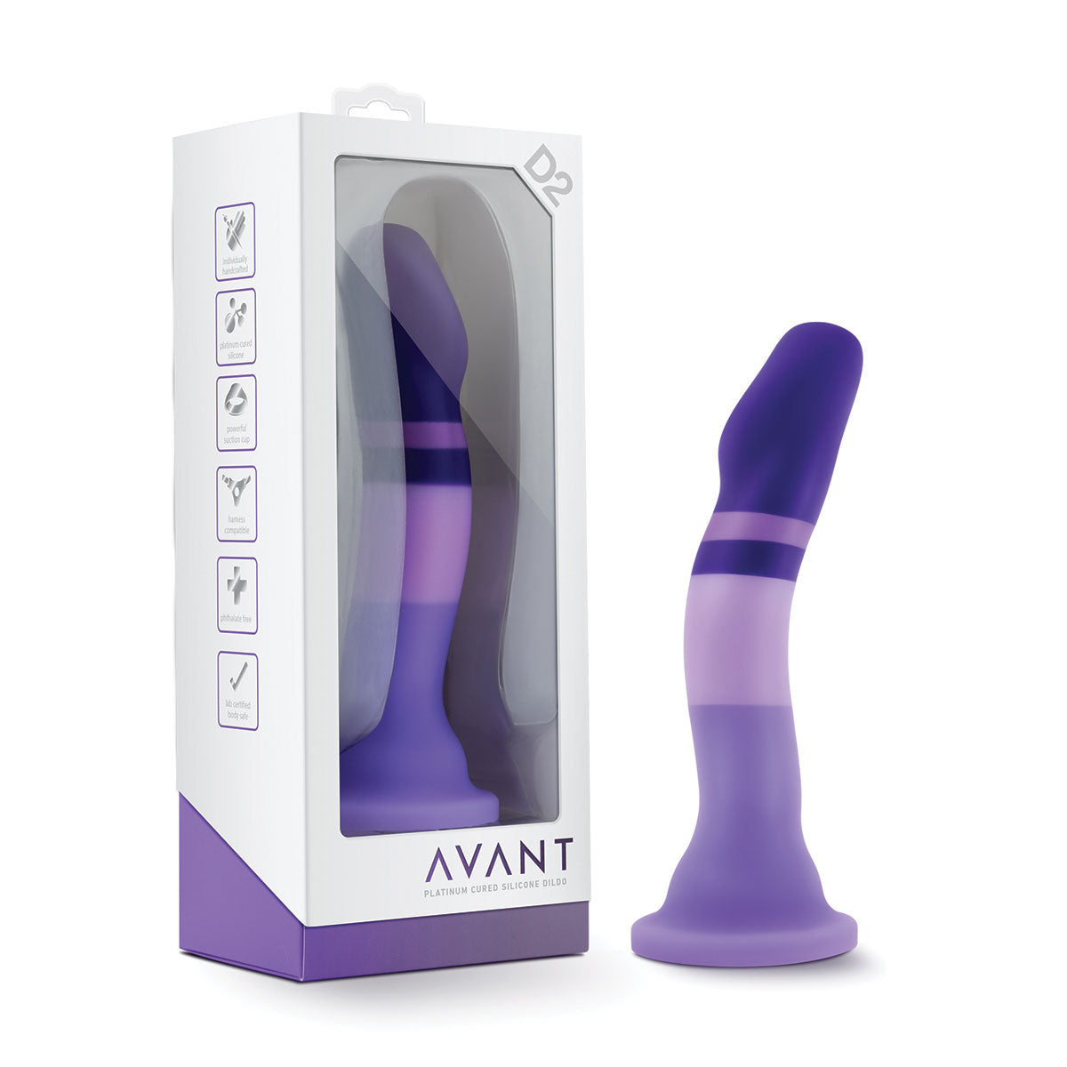 Avant D2 Purple Rain Dildo With Suction Cup  Intimates Adult Boutique