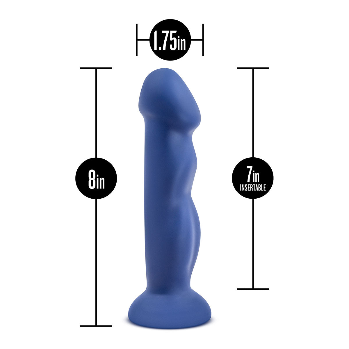 Avant D12 - Suko Indigo Dildo With Suction Cup  Intimates Adult Boutique