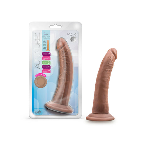Au Naturel Jack 7" Mocha Dildo With Suction Cup  Intimates Adult Boutique