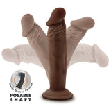Dr Skin Plus 6in Poseable Dildo Chocolate Intimates Adult Boutique