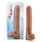 Au Naturel Daddy 14in Mocha Dildo With Suction Cup  Intimates Adult Boutique