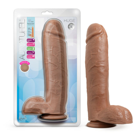 Au Naturel Mocha 10in Dildo With Suction Cup  Intimates Adult Boutique