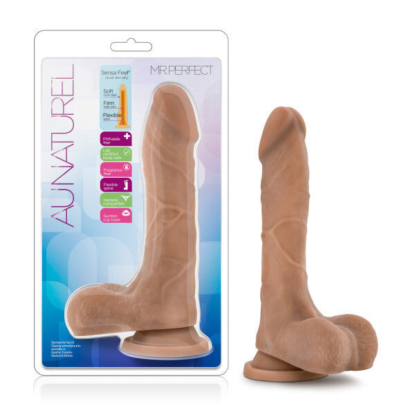 Au Naturel Mister Perfect Mocha Dildo With Suction Cup  Intimates Adult Boutique