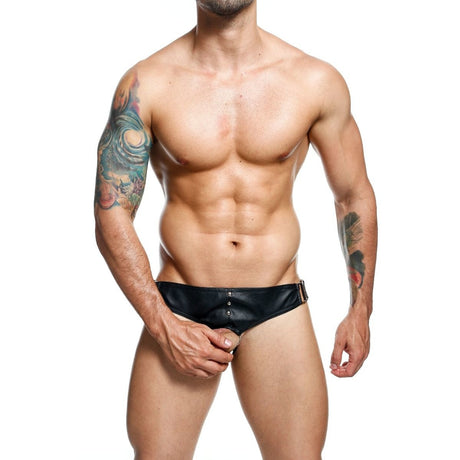 Male Basics Dngeon Cockring Jockstrap Black O-S Intimates Adult Boutique