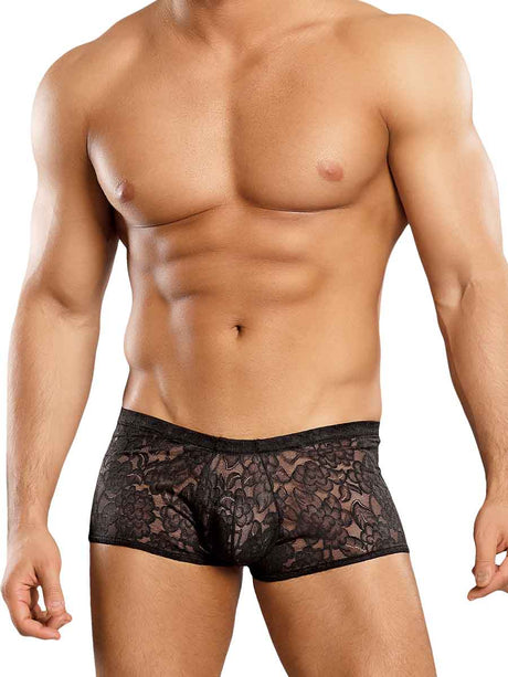 Mini Short Stretch Lace Black Xl Intimates Adult Boutique