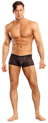 Mini Short Stretch Lace Black Xl Intimates Adult Boutique