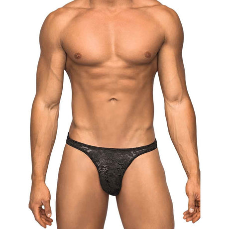 Bong Thong Stretch Lace Black Large- Xl Intimates Adult Boutique