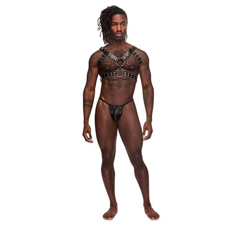 Gemini Leather Harness Black O-s Intimates Adult Boutique