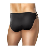 Nylon-spandex Cage Brief Black L-XL Intimates Adult Boutique