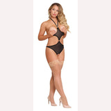 Sassy Cupless & Crotchless Teddy Black L/xl Intimates Adult Boutique