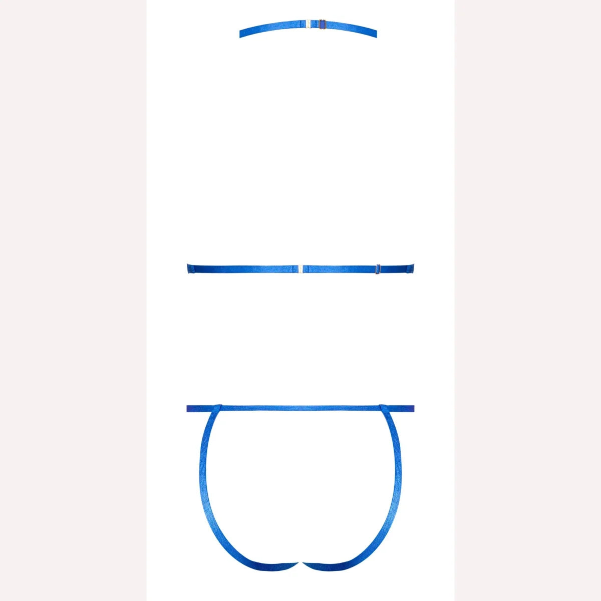 Sassy Cupless & Crotchless Teddy Cobalt L/xl Intimates Adult Boutique