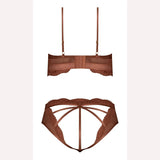 Caramel Kiss Bralette & G- Panty Caramel S/m Intimates Adult Boutique