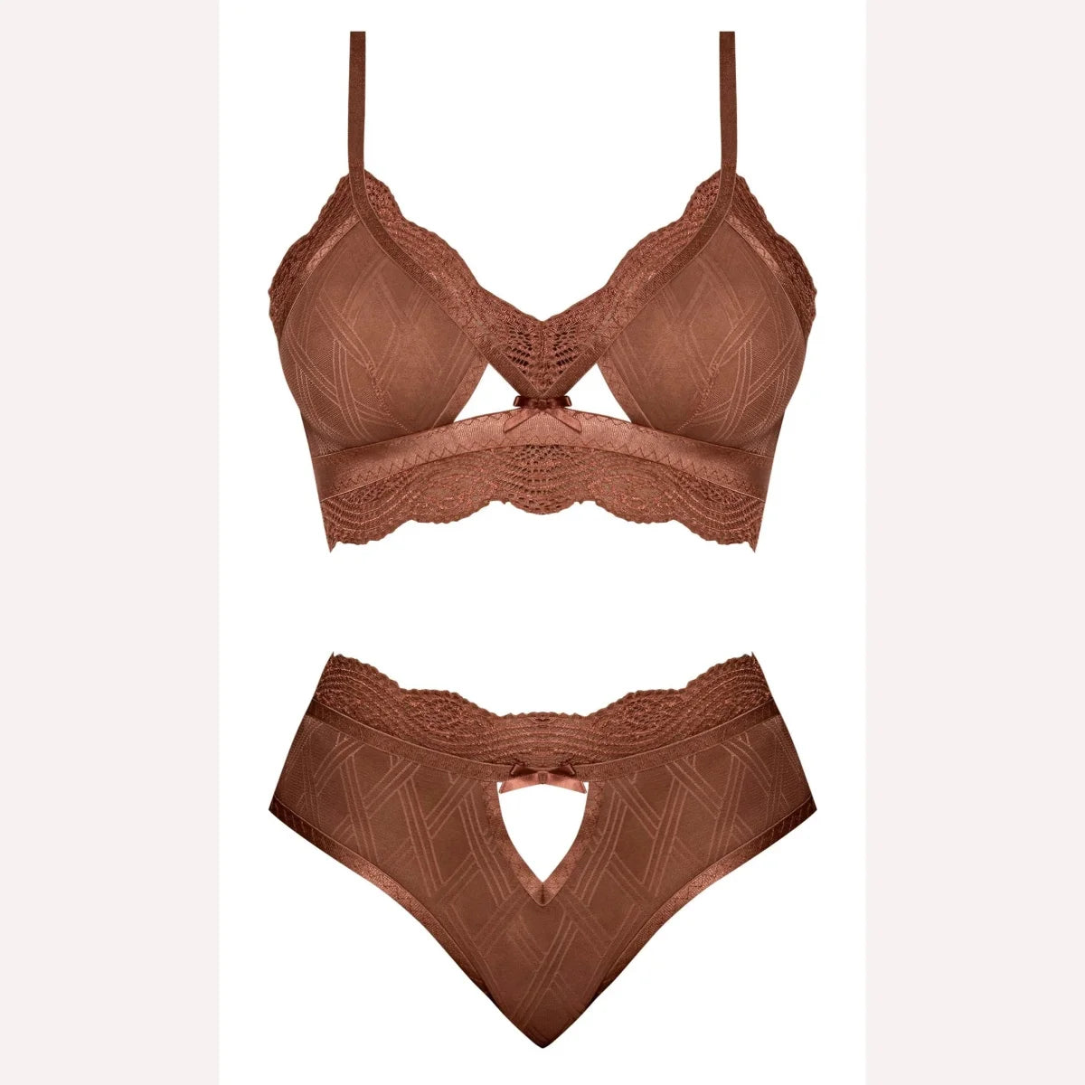 Caramel Kiss Bralette & G- Panty Caramel S/m Intimates Adult Boutique