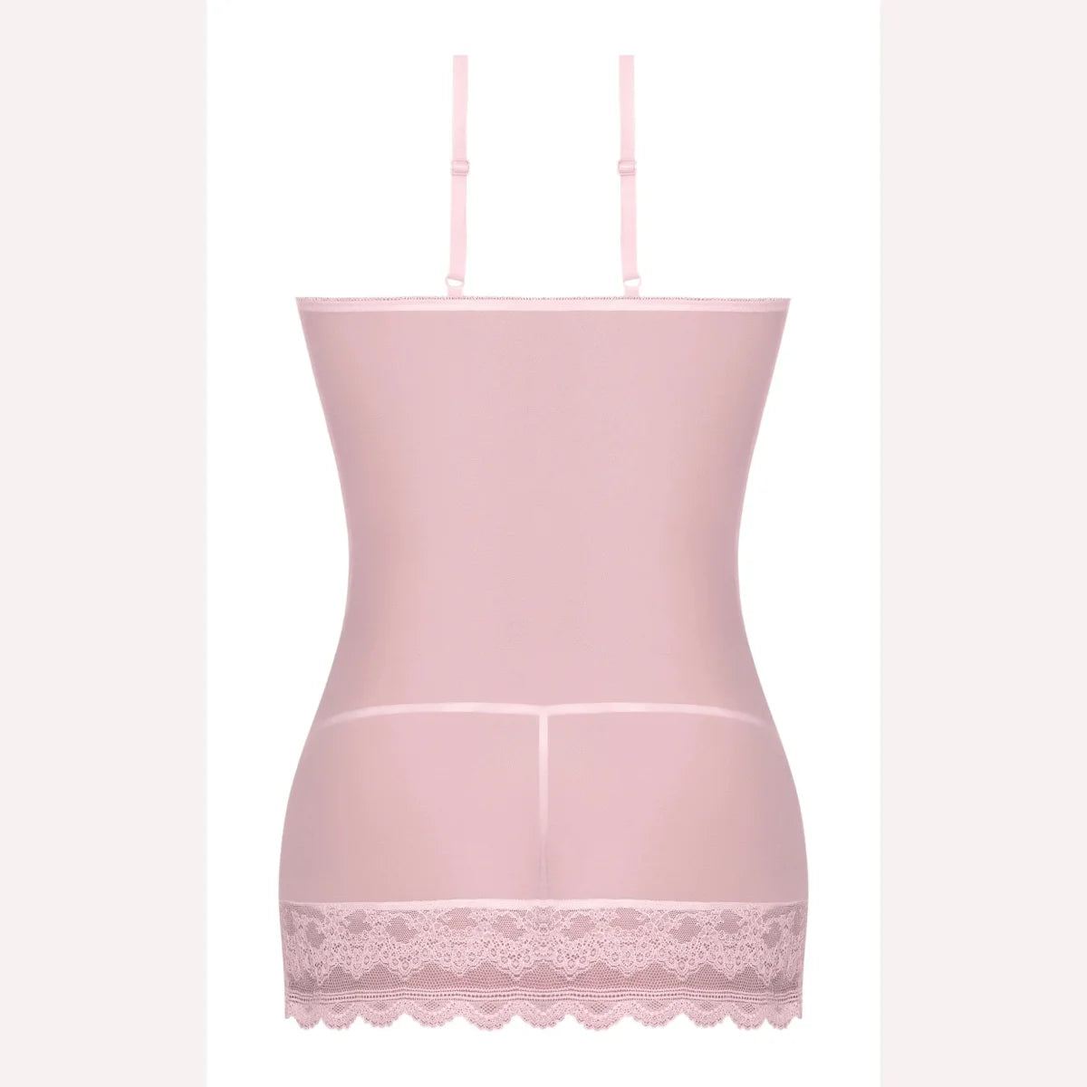 Seabreeze Lace Up Chemise & G Set Blush L/xl Intimates Adult Boutique