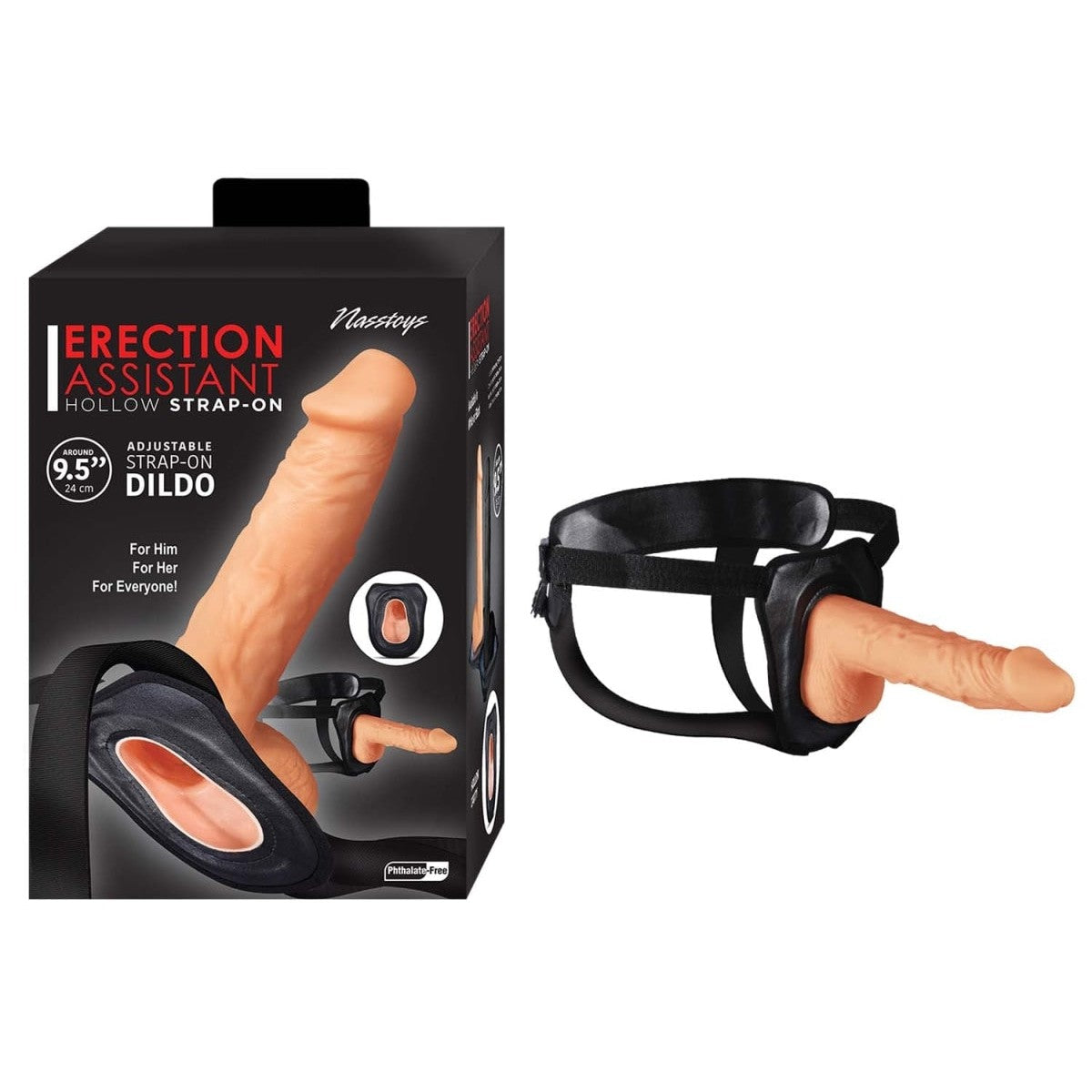 Erection Assistant Hollow Strap-on 9.5in White Intimates Adult Boutique