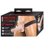 6" Vibrating Hollow Strap On in White - Sextoys for Men Intimates Adult Boutique