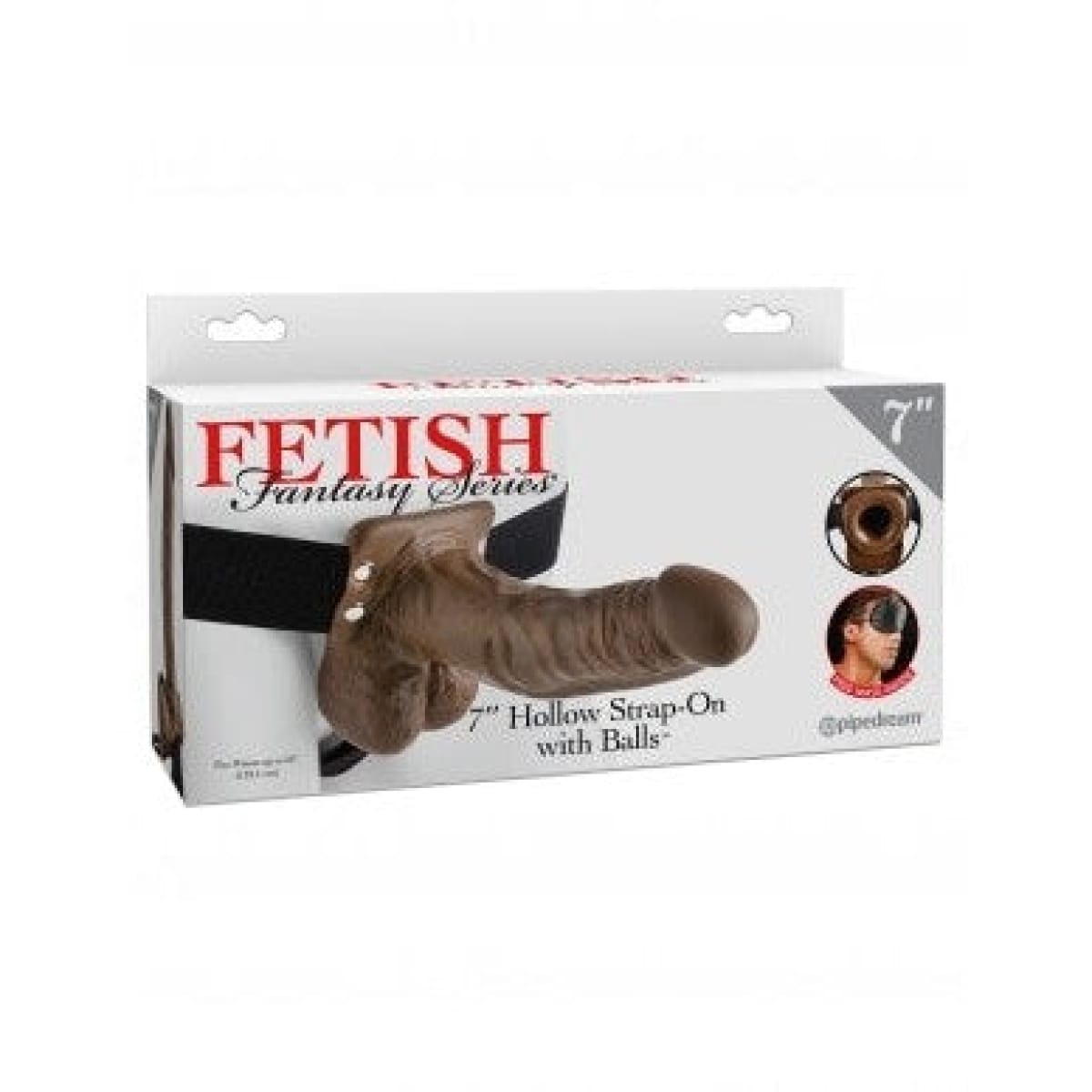 Fantasy 7 Hollow Strap On With Balls - Brown | Sextoys for Men Intimates Adult Boutique