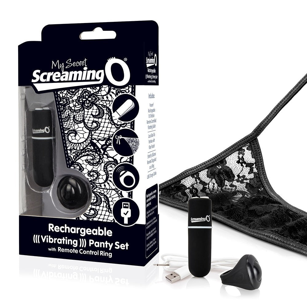 Screaming O My Secret Charged Remote Control Panty Vibe Black Intimates Adult Boutique
