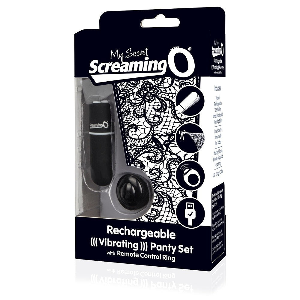 Screaming O My Secret Charged Remote Control Panty Vibe Black Intimates Adult Boutique