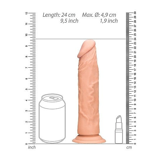 Realrock 9in Dong Flesh W-o Testicles Intimates Adult Boutique