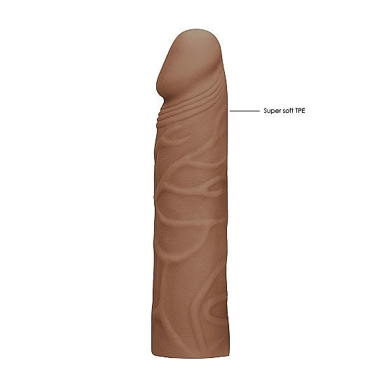 7" Realrock Penis Extension Sleeve in Tan - Sextoys for Men Intimates Adult Boutique
