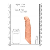8" Flesh Realrock Penis Extension Sleeve – Sextoys for Men Intimates Adult Boutique